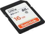 Карта памяти Sandisk 16 GB SDHC Class 10 UHS-I Ultra 80 MB/s SDSDUNC-016 G-GN6IN