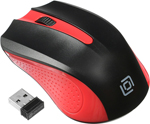 Мышь Oklick 485MW черный/красный оптическая (1200dpi) беспроводная USB (2but)