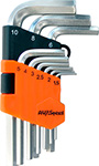 Набор ключей AV Steel Г-образных HEX 1,5-10мм 9 предм. AV-361109
