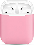 Чехол силиконовый Eva для наушников Apple AirPods 1/2 - Розовый/Белый (CBAP03PW)