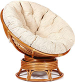 Кресло-качалка Tetchair ``PAPASAN`` w 23/01 B / с подушкой / Cognac (коньяк), ткань Старт, 5773