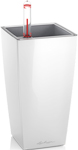 Настольное кашпо с автополивом Lechuza MINI-CUBI, с субстратом в комплекте, пластик, белое, Ш9 Д9 В18 см, 0,8 л, 18120