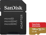 Карта памяти Sandisk Extreme 128ГБ MicroSDXC C10 UHS-I A2 V30 160МБ/с SDадаптер (SDSQXA1-128G-GN6MA)