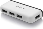 Разветвитель USB Belkin 4xUSB, встроенный кабель USB папа (F4U021bt)